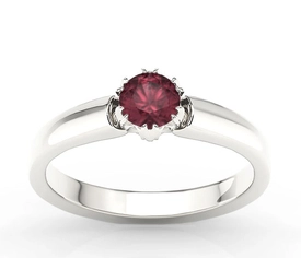 Pierścionek zaręczynowy z białego złota z rubinem BP-2130B