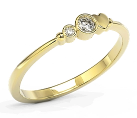 Pierścionek z żółtego złota z cyrkoniami Swarovski BP-6809Z-C