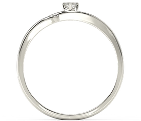 Pierścionek z białego złota z cyrkoniami Swarovski BP-81B-C