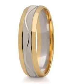 Obrączka z żółtego i białego złota ST-234ZB-k