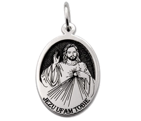 Medalik srebrny z wizerunkiem Jezusa Miłosiernego MED-JM-01