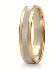 Obrączka z żółtego i białego złota ST-229ZB-m