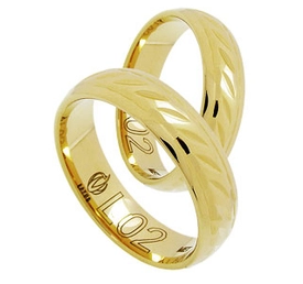 Obrączka z żółtego złota ŁL-02Z-m