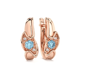 Kolczyki z topazami i brylantami BPK-11P