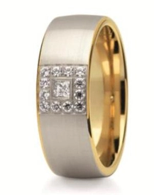 Obrączka z żółtego i białego złota ST-244ZB-m