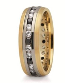 Obrączka z żółtego i białego złota ST-252ZB-k