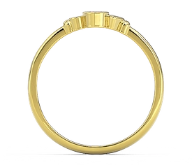 Pierścionek z żółtego złota z cyrkoniami Swarovski miętową i białą BP-6811Z-C
