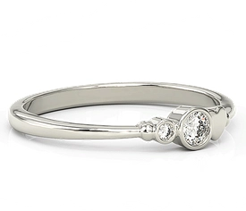 Pierścionek z białego złota z cyrkoniami Swarovski BP-6811B-C