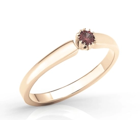 Pierścionek zaręczynowy z różowego złota z granatem BP-2110P
