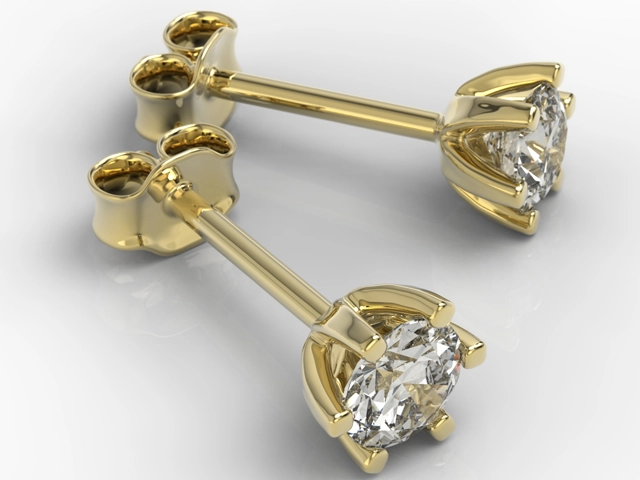 Kolczyki z żółtego złota z diamentami 0,54 ct wzór LPK-8054Z