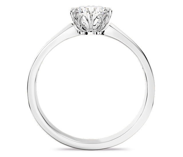 Pierścionek ze złota z brylantem 0,80ct G/Si1, z białego złota BP-2180B