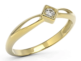 Pierścionek z żółtego złota z brylantem BP-6408Z