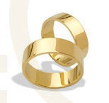 Obrączki ślubne klasyczne płaskie, 6mm z żółtego złota (para) ŁK-14Z-EXTRA light