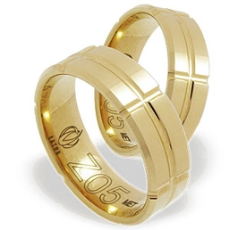 Obrączka z żółtego złota ŁZ-05Z-EXTRA light-m