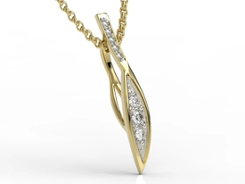 Wisiorek z żółtego złota z diamentami APW-97Z-R