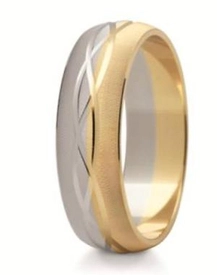 Obrączka z żółtego i białego złota ST-205ZB-m