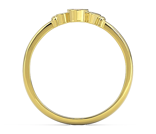 Pierścionek z żółtego złota z cyrkoniami Swarovski BP-6811Z-C