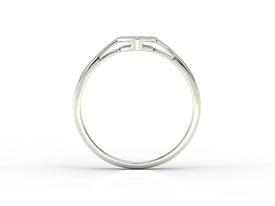 Pierścionek z białego złota z brylantami 0,045 ct wzór LP-40B