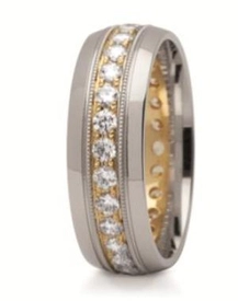 Obrączka z żółtego i białego złota ST-181ZB-m