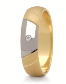 Obrączka z żółtego i białego złota ST-52ZB-m