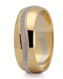 Obrączka z żółtego i białego złota ST-116ZB-k