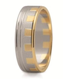 Obrączka z żółtego i białego złota ST-154ZB-m