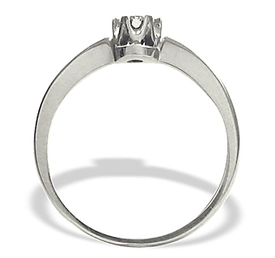 Pierścionek zaręczynowy z białego złota z diamentem 0,12 ct wzór AP-1012B