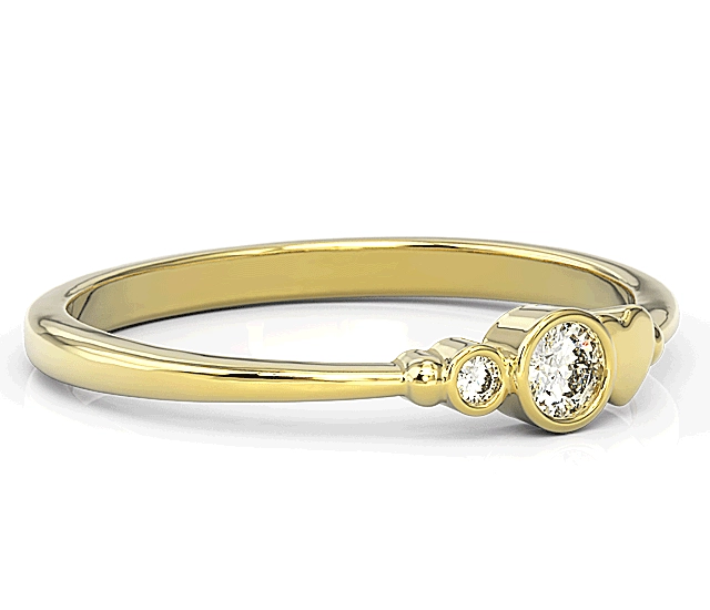 Pierścionek z żółtego złota z cyrkoniami Swarovski BP-6811Z-C