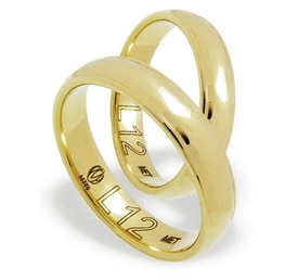 Obrączka z żółtego złota ŁL-12Z-m