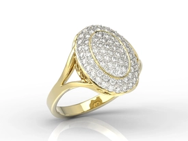 Pierścionek z żółtego złota z brylantami AP-91Z-R