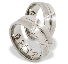 Obrączka z białego złota palladowego ŁH-12B-EXTRA light-k