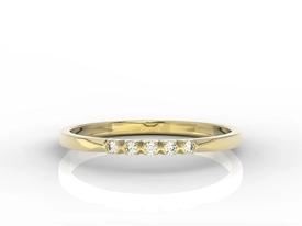 Pierścionek z żółtego złota z diamentami 0,07 ct wzór BP-3507Z K5-1,5