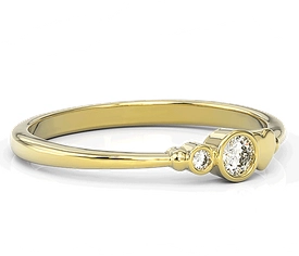 Pierścionek z żółtego złota z cyrkoniami Swarovski BP-6811Z-C
