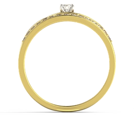 Pierścionek z żółtego złota z cyrkoniami Swarovski BP-77Z-C