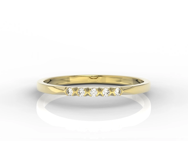 Pierścionek z żółtego złota z diamentami 0,07 ct wzór BP-3507Z K5-1,5