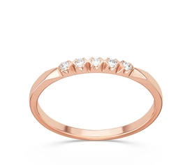 Pierścionek z różowego złota z diamentami 0,07 ct wzór BP-3507P K5-1,5