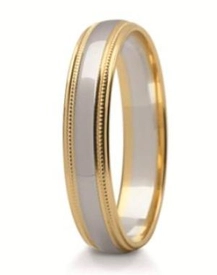 Obrączka z żółtego i białego złota ST-241ZB-m