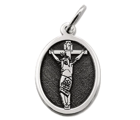 Medalik srebrny z mogilskim wizerunkiem Jezusa Ukrzyżowanego MED-JEZ-UKRZ-01