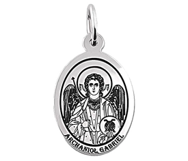Medalik srebrny z wizerunkiem Archanioła Gabriela