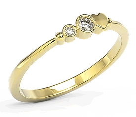 Pierścionek z żółtego złota z cyrkoniami Swarovski BP-6807Z-C