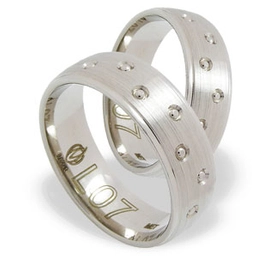 Obrączka z białego złota ŁL-07B-light-m