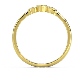 Pierścionek z żółtego złota z cyrkoniami Swarovski mietową i białą BP-6809Z-C