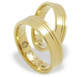Obrączka z żółtego złota ŁS-13Z-m