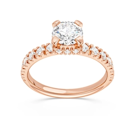 Pierścionek z różowego złota z diamentami CP-63P-D