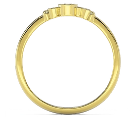 Pierścionek z żółtego złota z cyrkoniami Swarovski Róż BP-6711Z-C/PINK