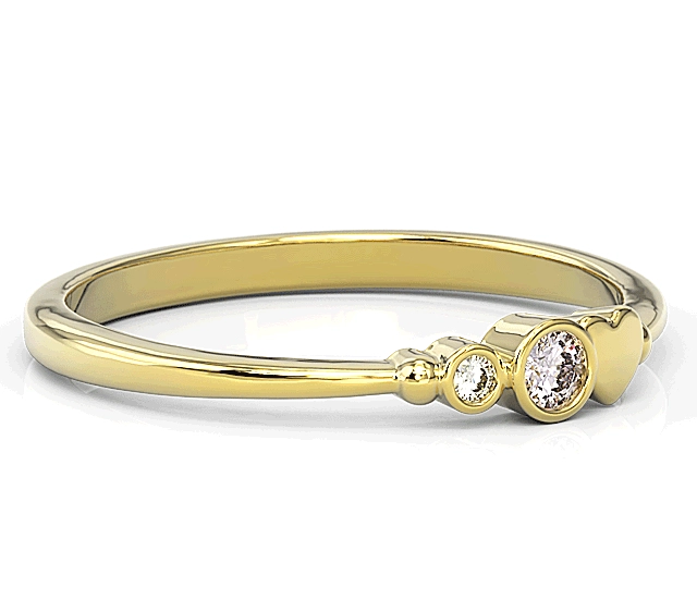 Pierścionek z żółtego złota z cyrkoniami lavendową i białą Swarovski BP-6807B-C