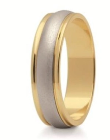 Obrączka z żółtego i białego złota ST-29ZB-m