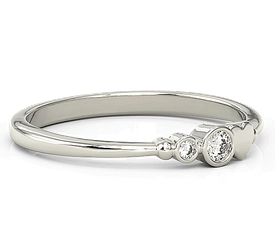 Pierścionek z białego złota z cyrkoniami Swarovski BP-6807B-C