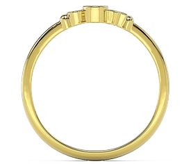 Pierścionek z żółtego złota z cyrkoniami Swarovski BP-6709Z-C
