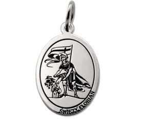 Medalik srebrny z wizerunkiem św. Floriana MED-FLORIAN-01